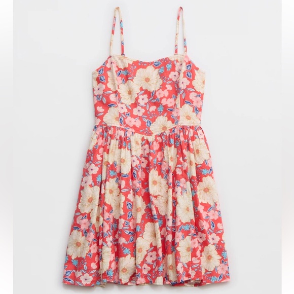 NWT Aerie Pink and Orange Spaghetti Strap Sundress - Picture 5 of 9